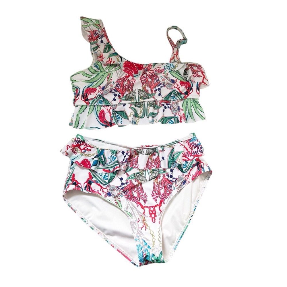 Liora Swimsuit Coral Reef Nautical Design Bikini Size S Summer Beach Vacation